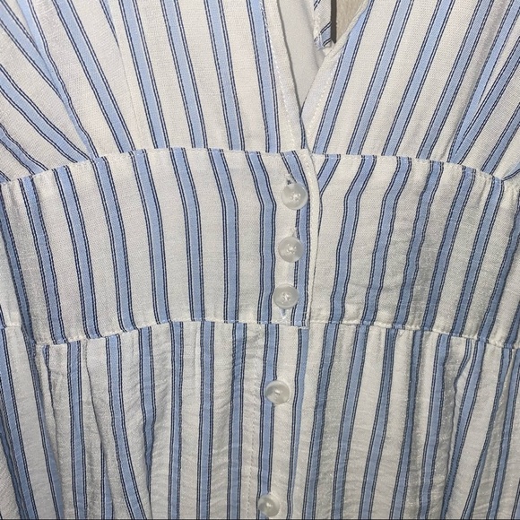 Favlux 1XL dress blue white stripes button tie - Picture 4 of 8